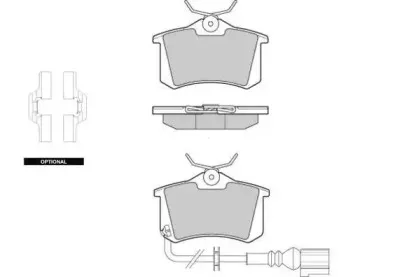12-1005 E.T.F. Комплект тормозных колодок, дисковый тормоз