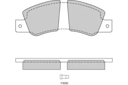 12-0181 E.T.F. Комплект тормозных колодок, дисковый тормоз