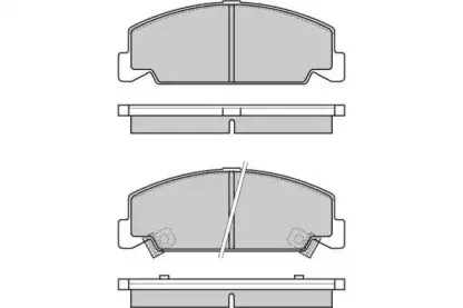 12-0634 E.T.F. Комплект тормозных колодок, дисковый тормоз