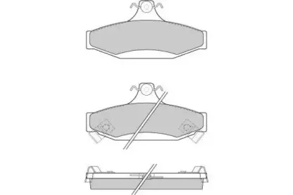 12-0956 E.T.F. Комплект тормозных колодок, дисковый тормоз