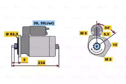 0 001 107 025 BOSCH Стартер