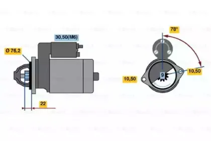 0 986 019 960 BOSCH Стартер