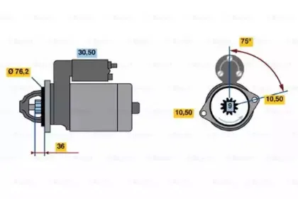0 001 212 208 BOSCH Стартер