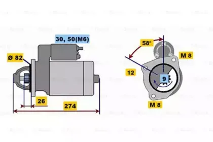 0 001 218 155 BOSCH Стартер