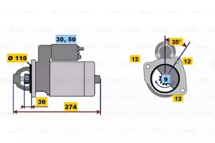 0 001 218 167 BOSCH Стартер