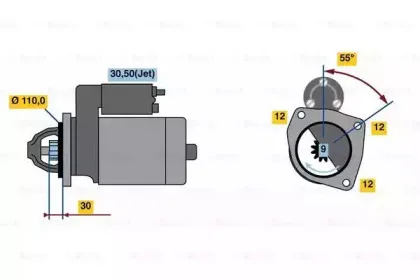 0 001 218 822 BOSCH Стартер