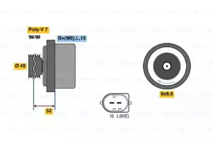 0 986 042 420 BOSCH Генератор