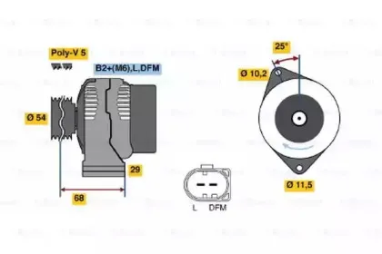 0 986 044 490 BOSCH Генератор