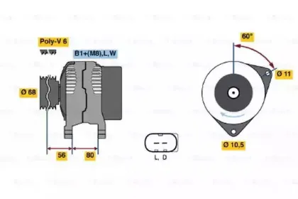 0 986 042 670 BOSCH Генератор