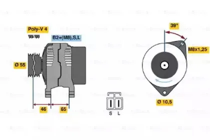 0 986 042 690 BOSCH Генератор