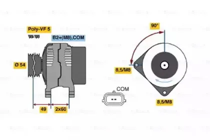 0 986 047 340 BOSCH Генератор