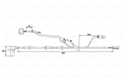 0 265 006 571 BOSCH Датчик, частота вращения колеса