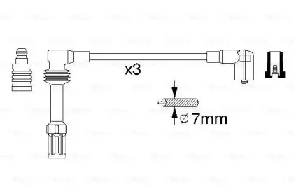 0 356 912 879 BOSCH Комплект проводов зажигания
