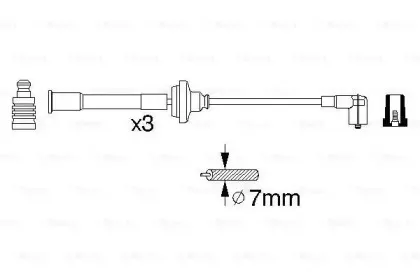 0 356 912 880 BOSCH Комплект проводов зажигания