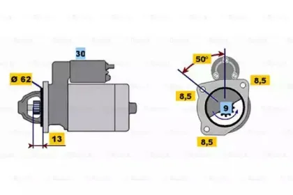 0986011941 BOSCH Стартер