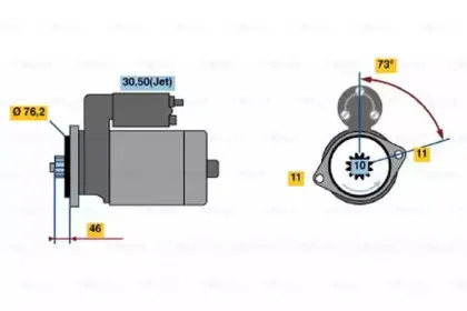 0 986 022 290 BOSCH Стартер