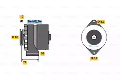 0 986 030 870 BOSCH Генератор