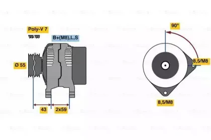 0 986 081 220 BOSCH Генератор