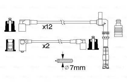 0 986 356 313 BOSCH Комплект проводов зажигания