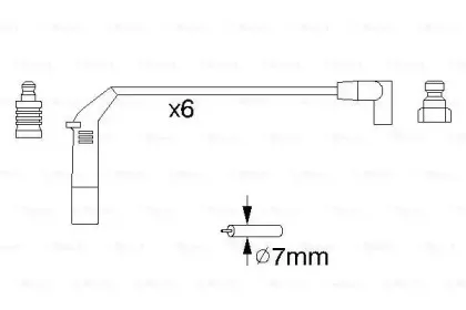 0986356755 BOSCH Комплект проводов зажигания