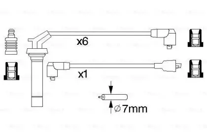 0 986 356 891 BOSCH Комплект проводов зажигания