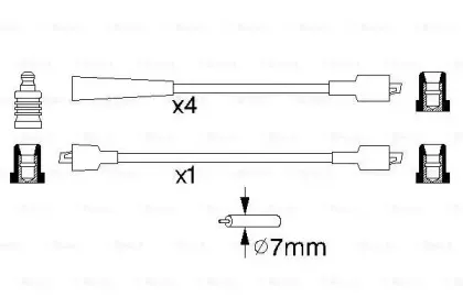 0 986 357 133 BOSCH Комплект проводов зажигания