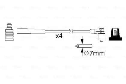 0 986 357 163 BOSCH Комплект проводов зажигания