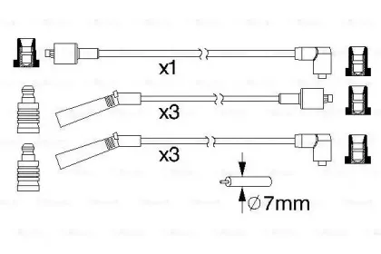 0 986 357 178 BOSCH Комплект проводов зажигания