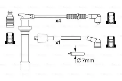 0 986 357 280 BOSCH Комплект проводов зажигания