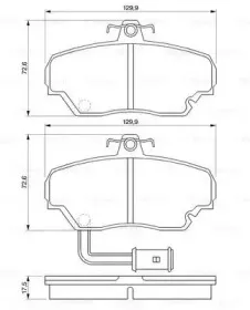 0 986 424 012 BOSCH Комплект тормозных колодок, дисковый тормоз