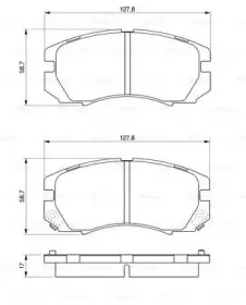 0 986 424 211 BOSCH Комплект тормозных колодок, дисковый тормоз