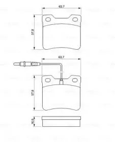 0986424229 BOSCH Комплект тормозных колодок, дисковый тормоз