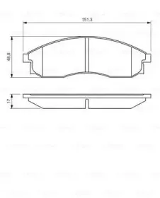 0 986 424 340 BOSCH Комплект тормозных колодок, дисковый тормоз