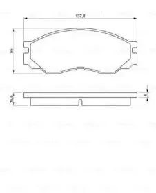 0 986 424 572 BOSCH Комплект тормозных колодок, дисковый тормоз