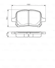 0 986 424 639 BOSCH Комплект тормозных колодок, дисковый тормоз