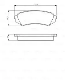 0 986 424 641 BOSCH Комплект тормозных колодок, дисковый тормоз