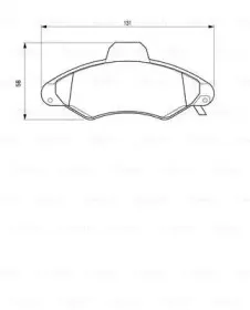 0 986 424 644 BOSCH Комплект тормозных колодок, дисковый тормоз