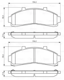 0 986 424 656 BOSCH Комплект тормозных колодок, дисковый тормоз