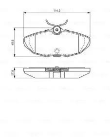 0 986 424 702 BOSCH Комплект тормозных колодок, дисковый тормоз