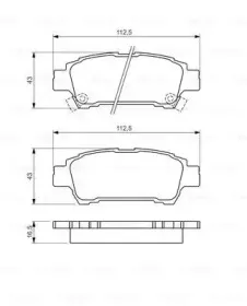 0 986 424 762 BOSCH Комплект тормозных колодок, дисковый тормоз