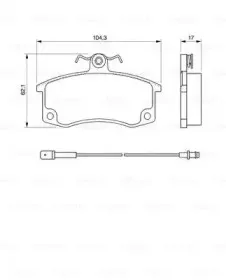 0 986 424 783 BOSCH Комплект тормозных колодок, дисковый тормоз