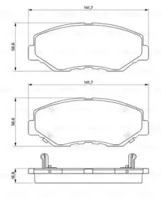 0 986 424 809 BOSCH Комплект тормозных колодок, дисковый тормоз