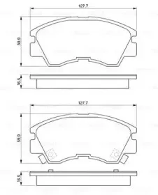 0 986 460 978 BOSCH Комплект тормозных колодок, дисковый тормоз