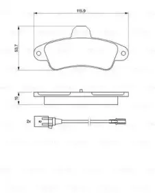 0 986 460 991 BOSCH Комплект тормозных колодок, дисковый тормоз