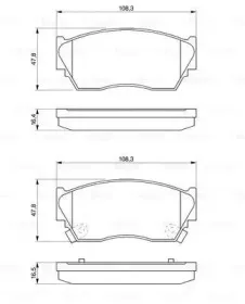 0 986 460 997 BOSCH Комплект тормозных колодок, дисковый тормоз
