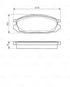 0 986 461 133 BOSCH Комплект тормозных колодок, дисковый тормоз