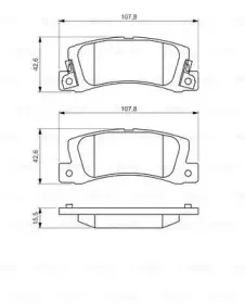 0 986 461 136 BOSCH Комплект тормозных колодок, дисковый тормоз