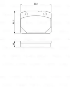 0986461661 BOSCH Комплект тормозных колодок, дисковый тормоз