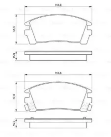 0 986 461 760 BOSCH Комплект тормозных колодок, дисковый тормоз