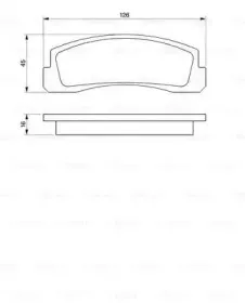 0 986 466 601 BOSCH Комплект тормозных колодок, дисковый тормоз